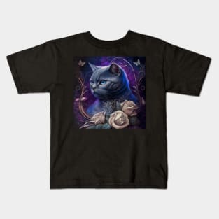 Mysterious Beauty British Shorthair Kids T-Shirt